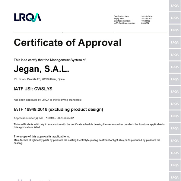 JEGAN: IATF 16949 (2016)