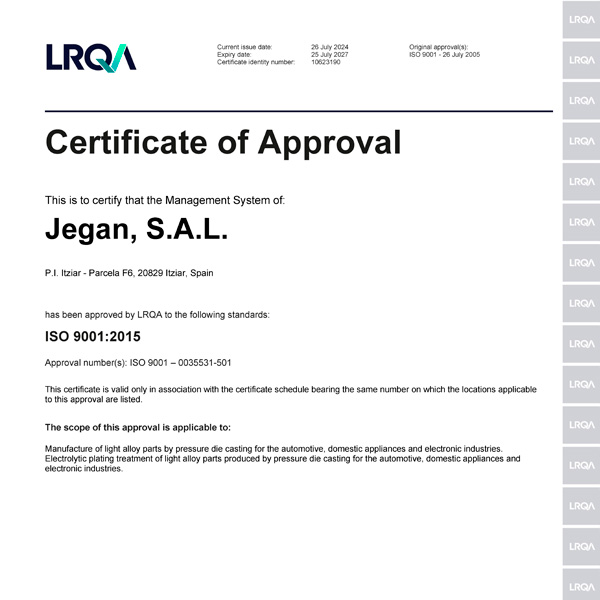 JEGAN: ISO 9001